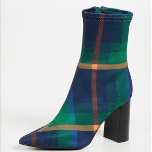 Jeffrey Campbell Plaid Block Heel Bootie